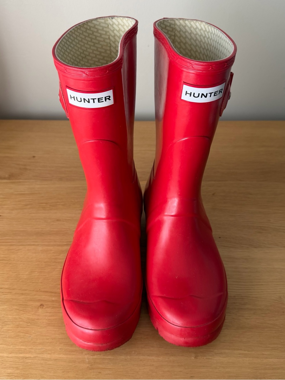 Hunter Red Waterproof Rain Boots